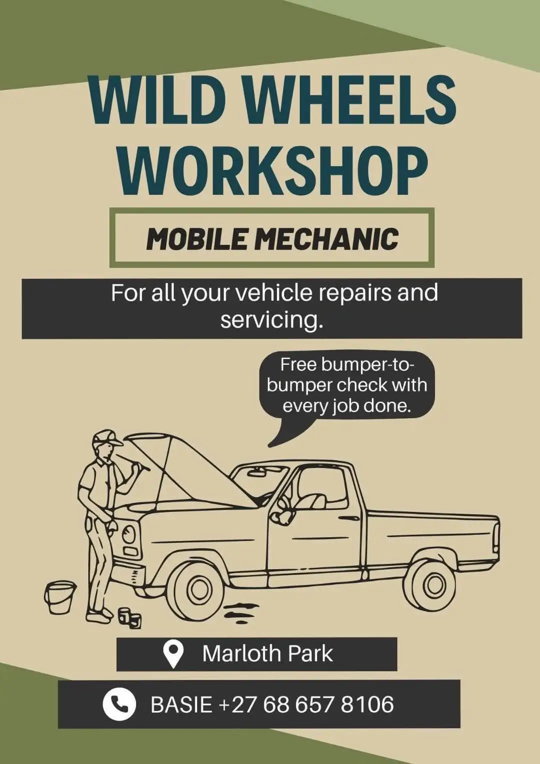Wild Wheels Workshop selected Marloth Park service