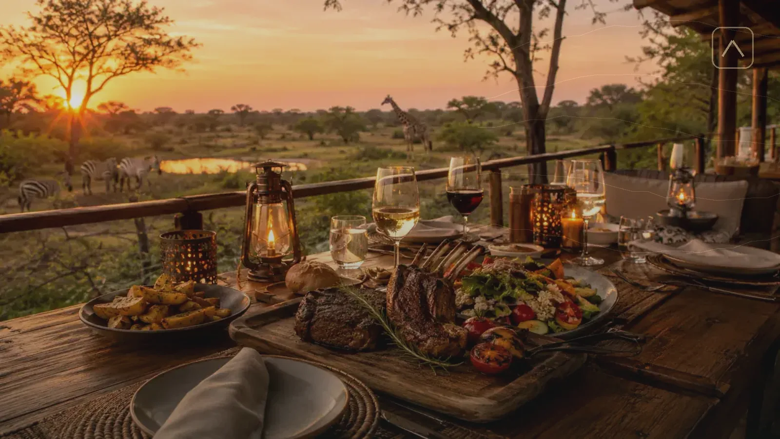 Bushveld braai and outdoor table prepared safely at a Marloth Park accommodation