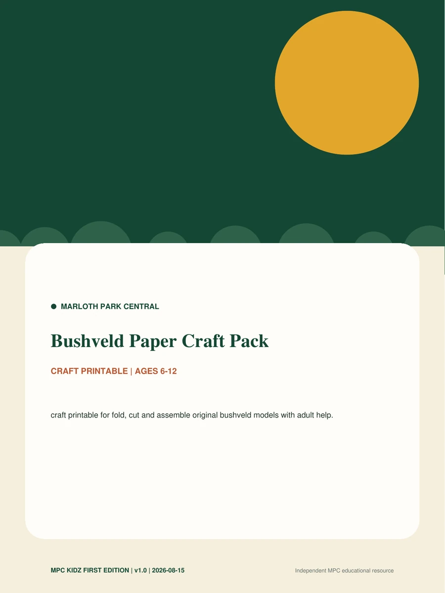 Bushveld Paper Craft Pack cover