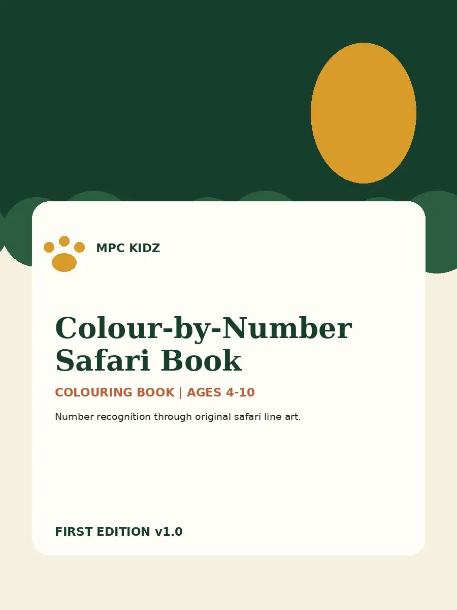 Colour-by-Number Safari Book cover