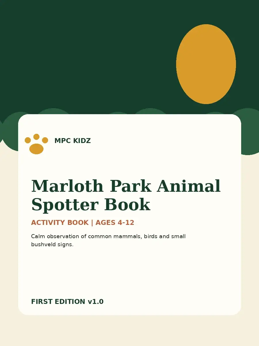 Marloth Park Animal Spotter Book cover