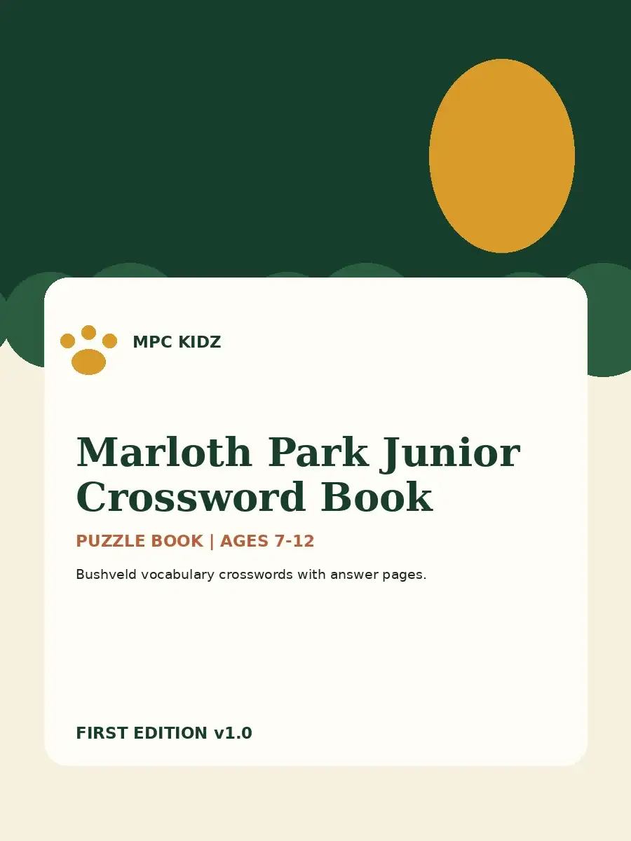 Marloth Park Junior Crossword Book cover