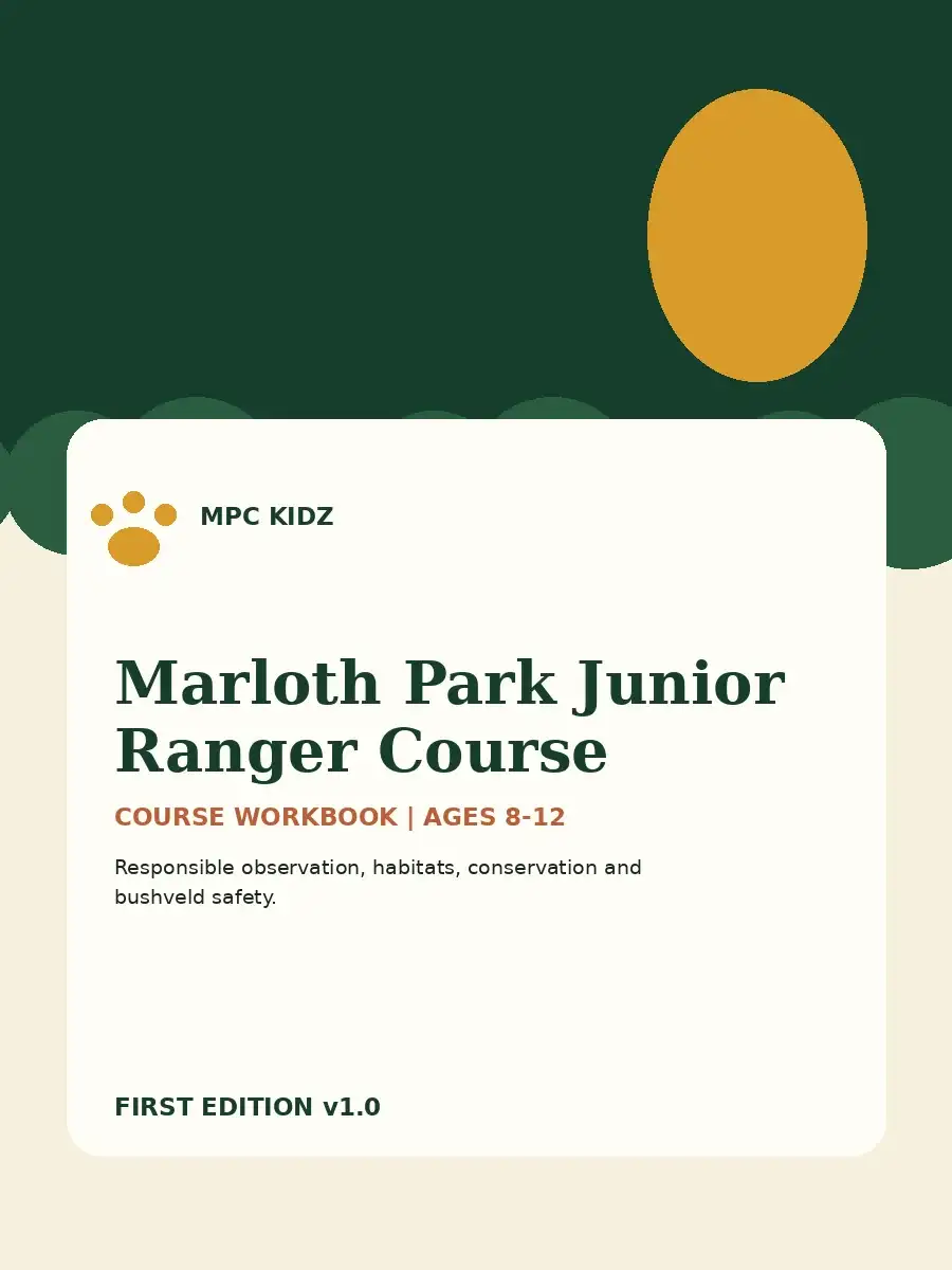 Marloth Park Junior Ranger Course activity cover