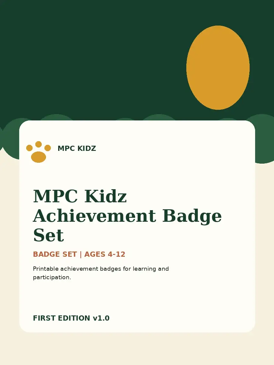 MPC Kidz Achievement Badge Set activity cover