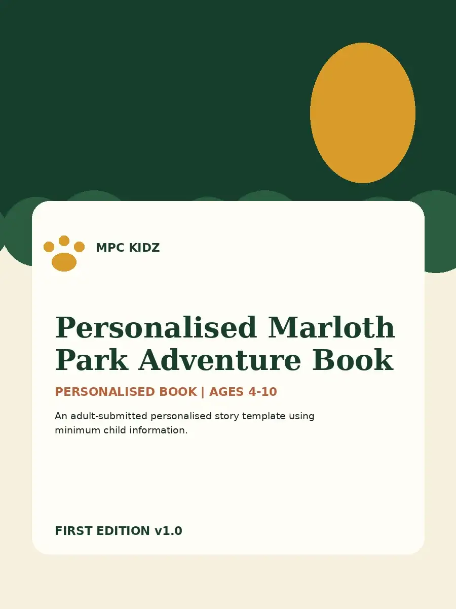 Personalised Marloth Park Adventure Book activity cover