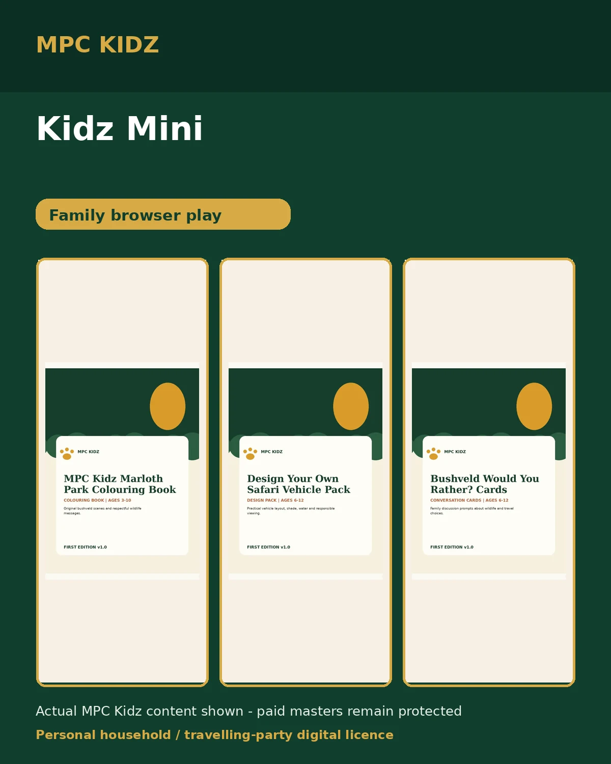 Kidz Mini cover artwork using actual MPC Kidz content