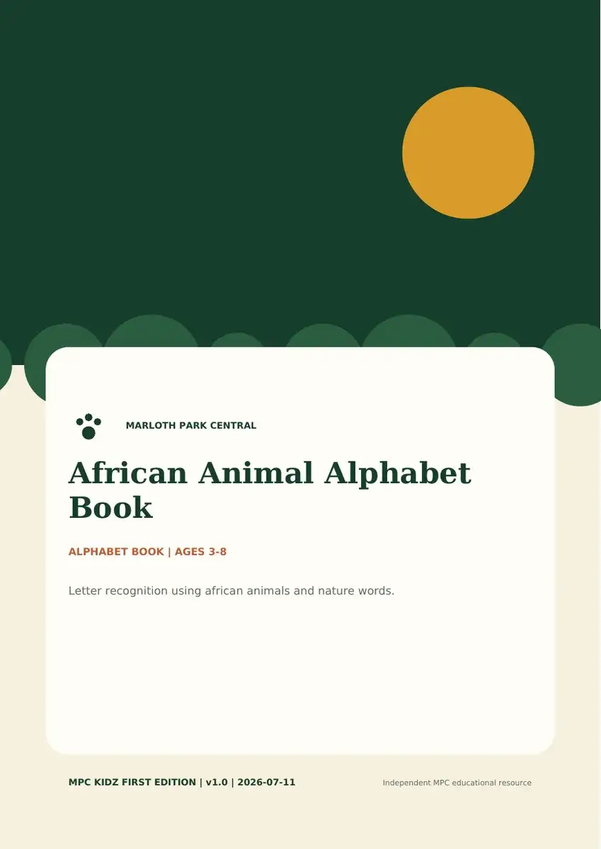 African Animal Alphabet Book preview 1