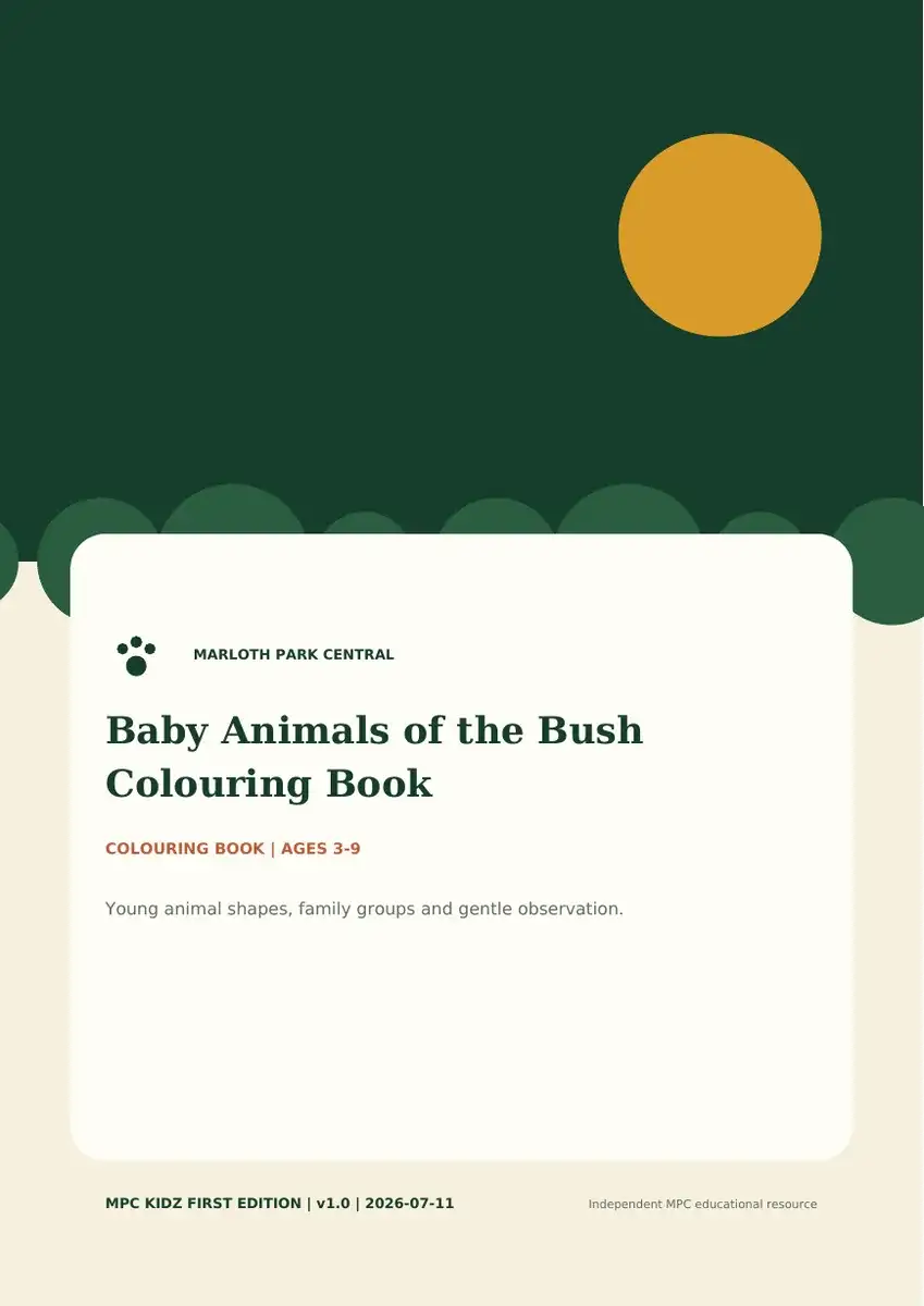 Baby Animals of the Bush Colouring Book preview 1