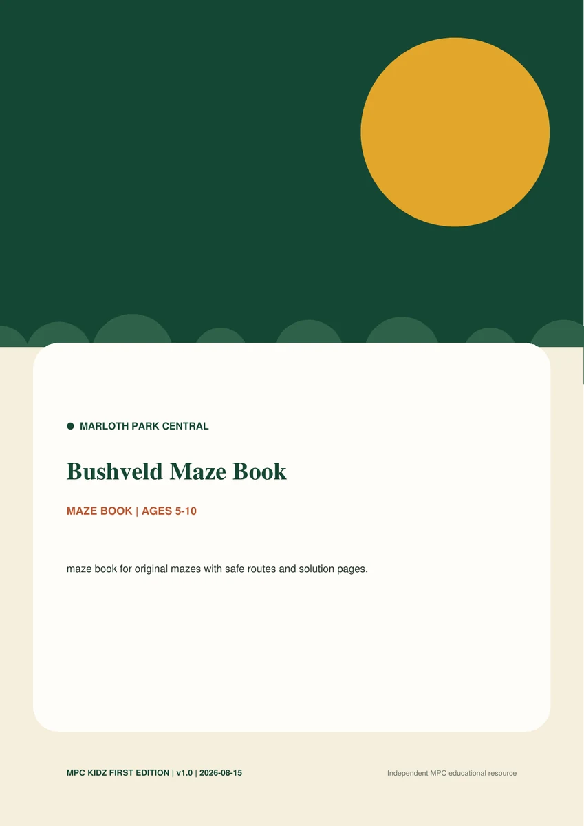 Bushveld Maze Book preview 1