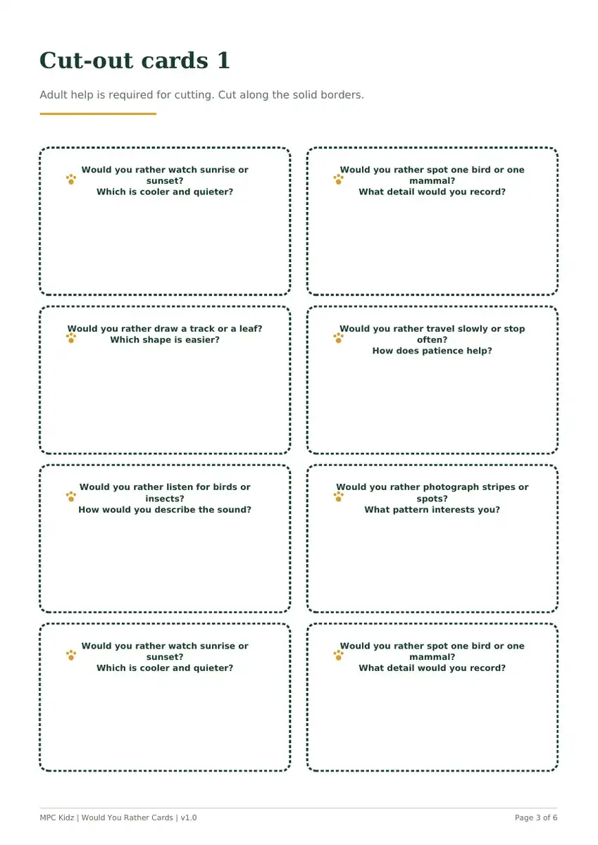 Bushveld Would You Rather? Cards preview 2