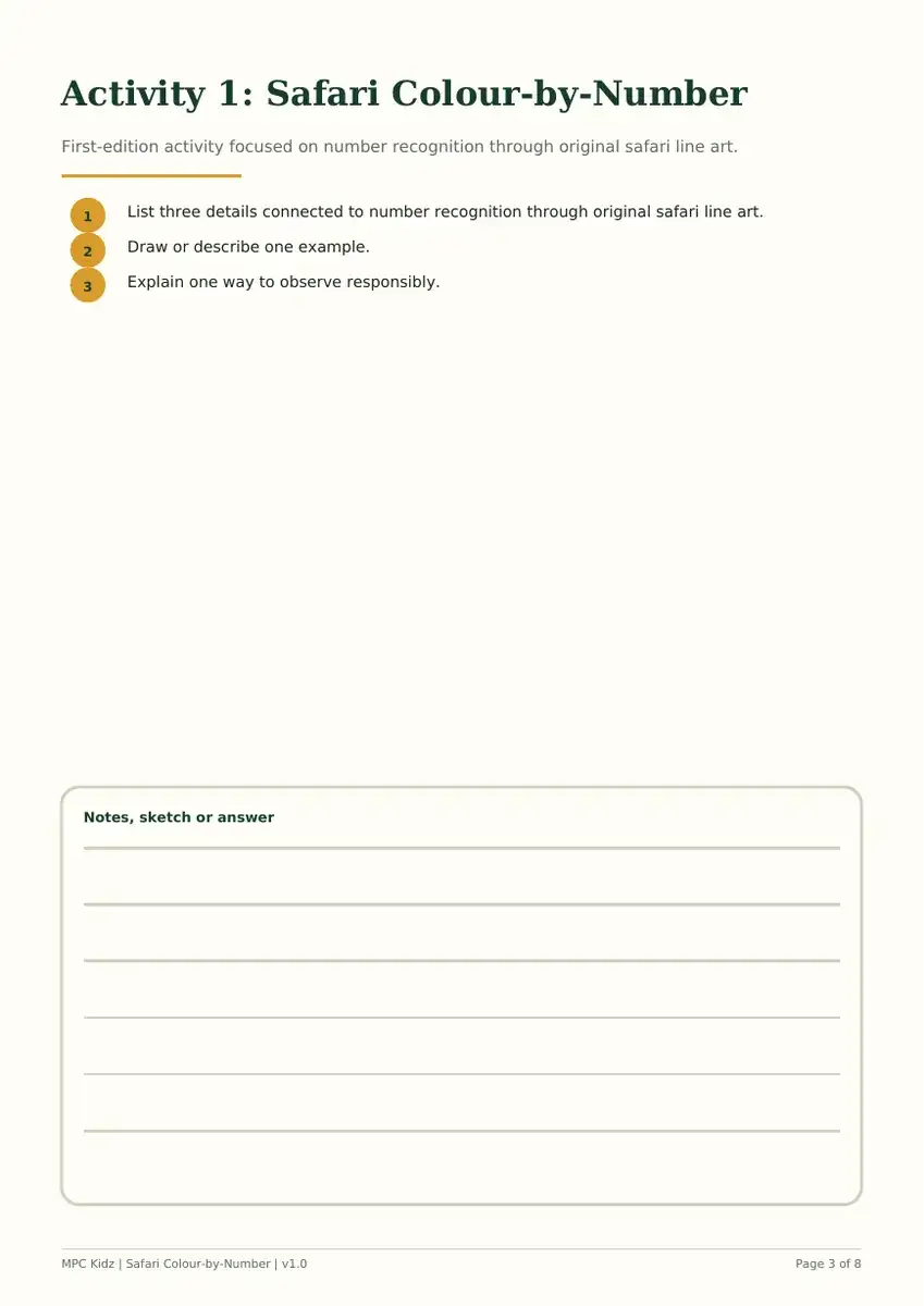 Colour-by-Number Safari Book preview 2