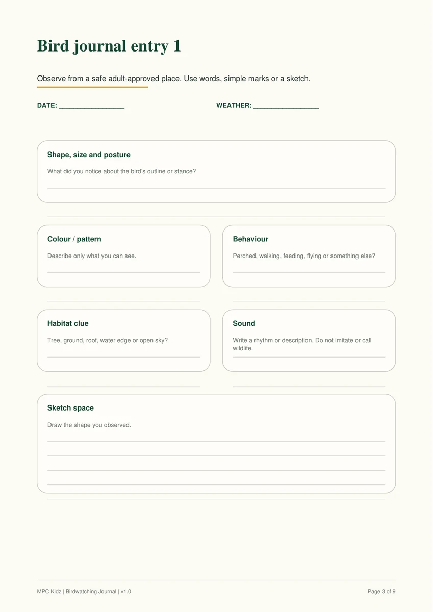 Junior Birdwatching Journal preview 2