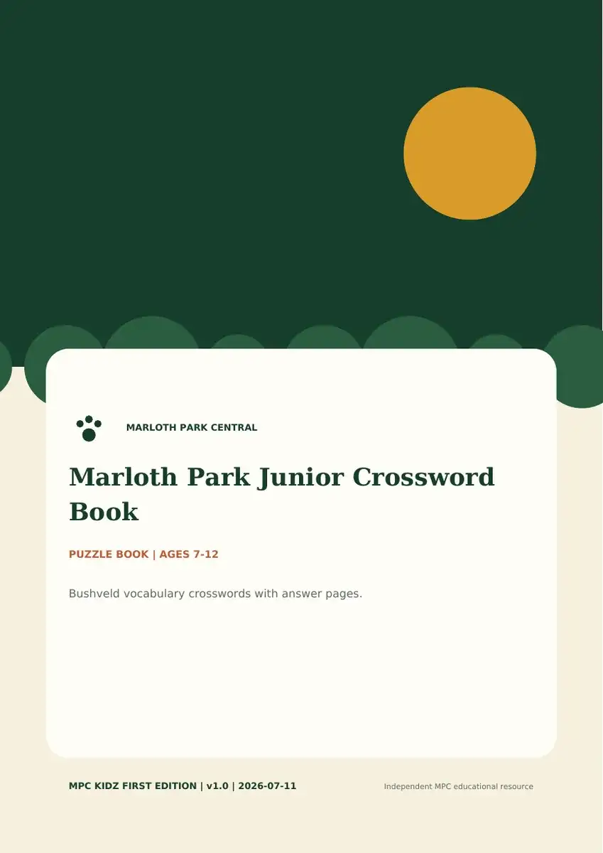 Marloth Park Junior Crossword Book preview 1