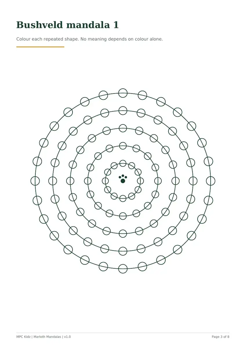 Marloth Park Mandalas for Kids preview 2