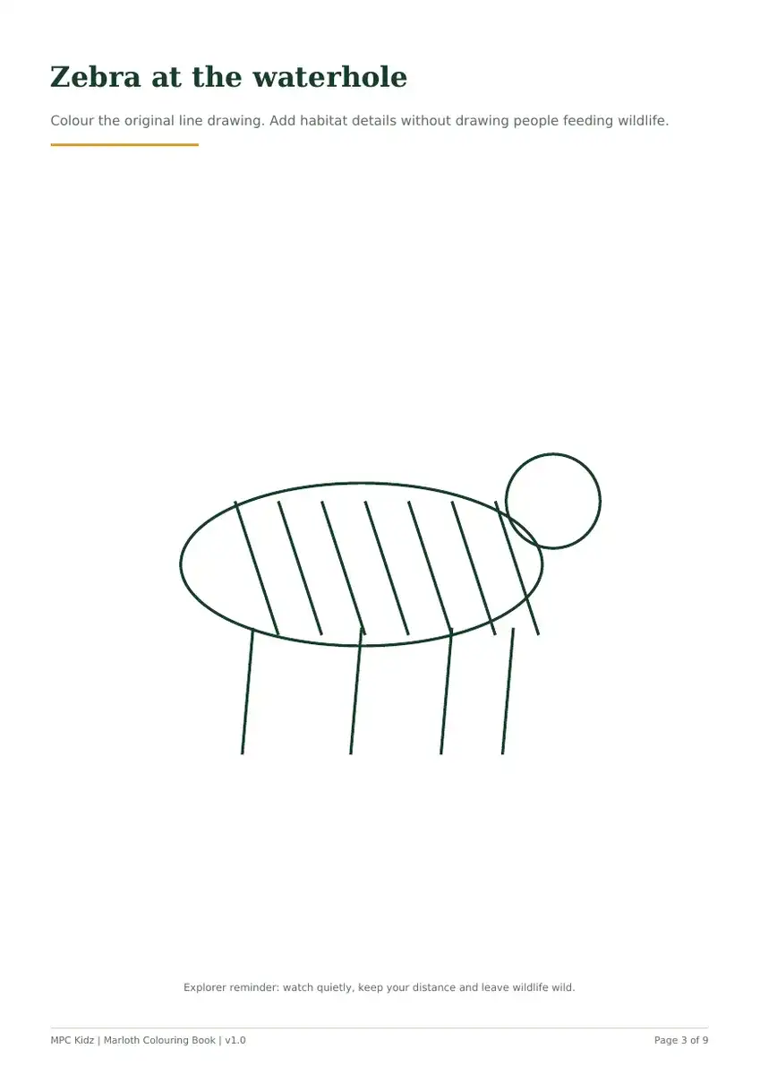 MPC Kidz Marloth Park Colouring Book preview 2