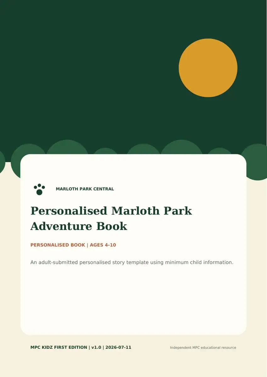 Personalised Marloth Park Adventure Book template preview 1